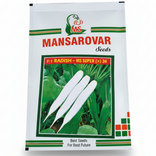 F-1 Radish - MS Super (X) 34 Seeds
