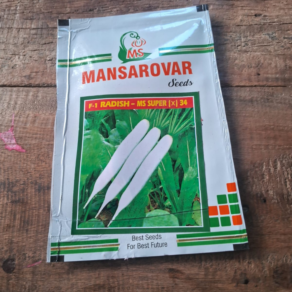 F-1 Radish - MS Super (X) 34 Seeds